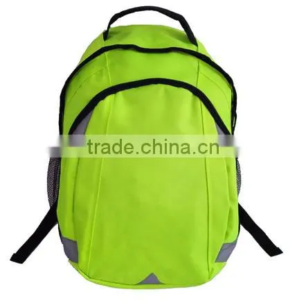 Large Capacity Bag;Fluorescence Green Cool Special Safe Design Reflective Backpack;School Bag High Visibility Backpack