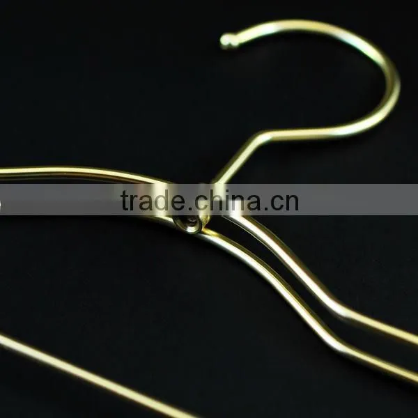 Golden Luxury Metallic Trousers / Pants Hanger for Luxury Sports Wear