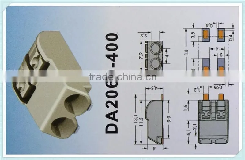 Factory price 4.00MM Germany terminal block with fast Surface Mount Pcb Terminal blocks with push-buttons