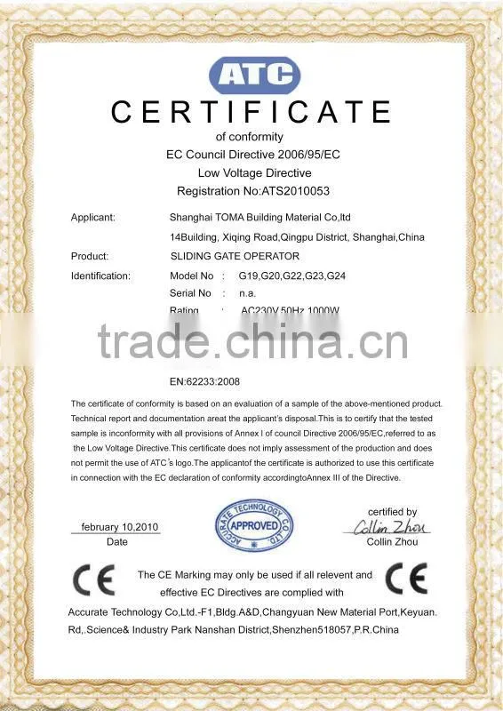 Good quality sliding gate opener