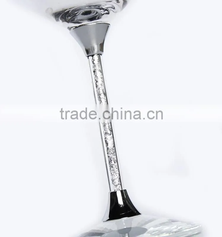 Custom wholesale creative fashion personality silver wine glass silverware drinking for party wendding