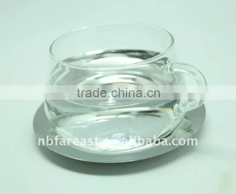 PROMOTION GLASS COFFEE CUP WITH DISH