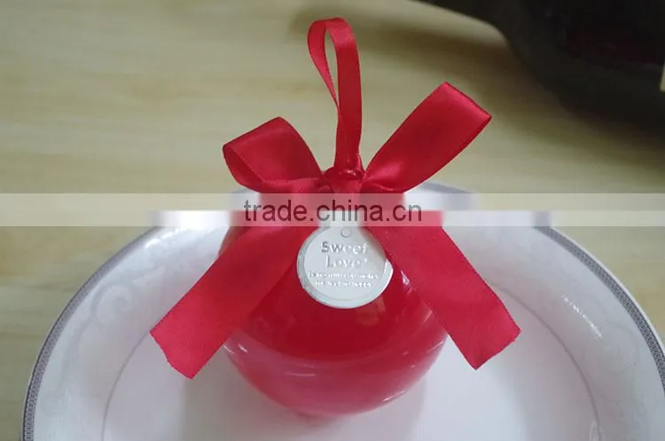 plastic round ball wedding favors candy box christmas gift box