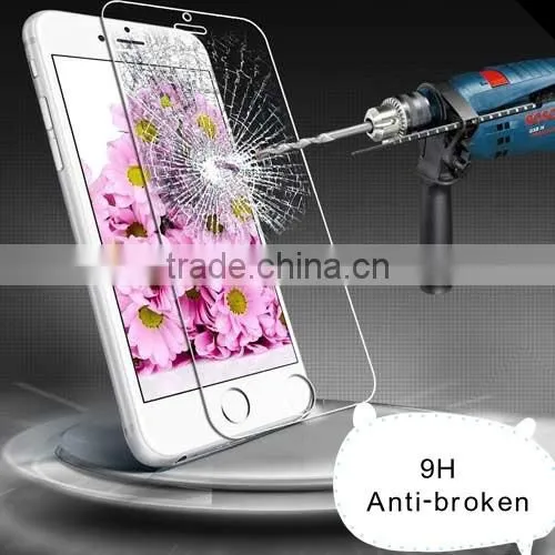 Rounded edge 0.33mm factory wholesales 9H glass screen protector for iphone 6s