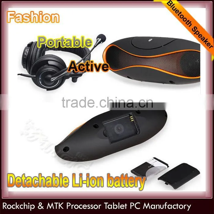 QFX TF/AUX/USB/FM portable Bluetooth Speaker Built-in Microphone with rechargeable lithium battery