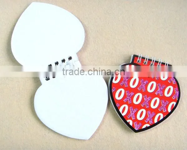 Mini notebook heart shape cheap mini notebook