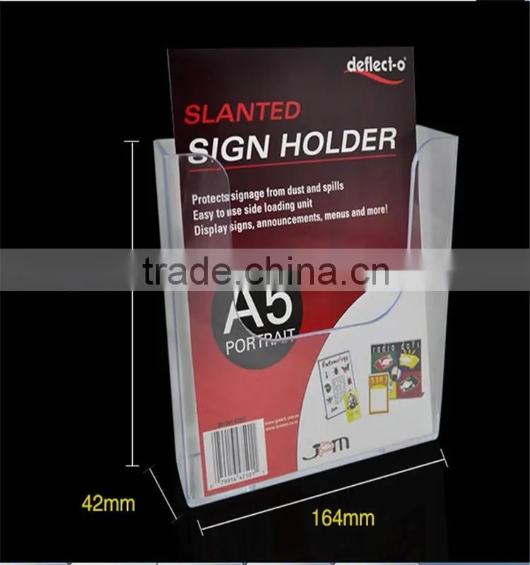 A5 wall mounted acrylic outdoor brochure holder