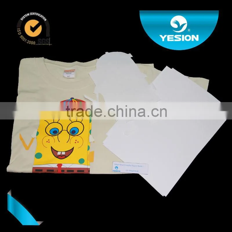 China factory supply cheap laser dark on t-shirt transfer paper/ heat press transfer paper for 100% cotton material