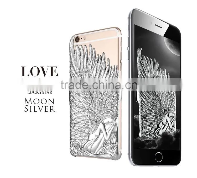 for custom iphone 6 hard case pc material angel wings case for iphone 6, custom logo