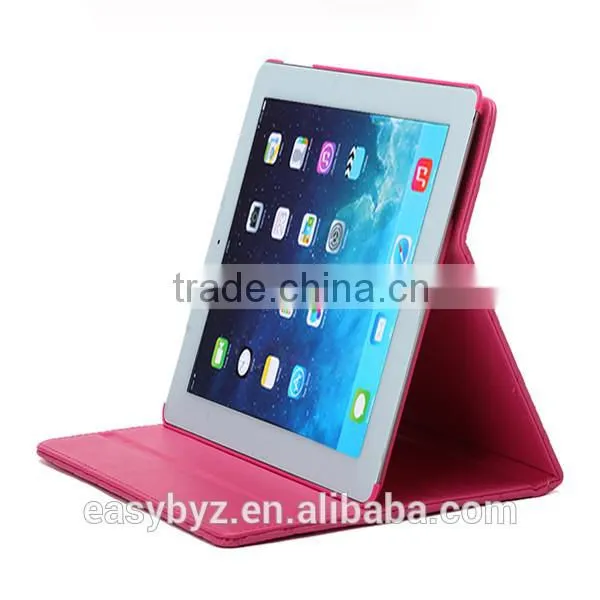 for ipad 4/air/air 2/mini/mini 2 Quilted crown shape case, with a sleep function leather shell, for ipad case