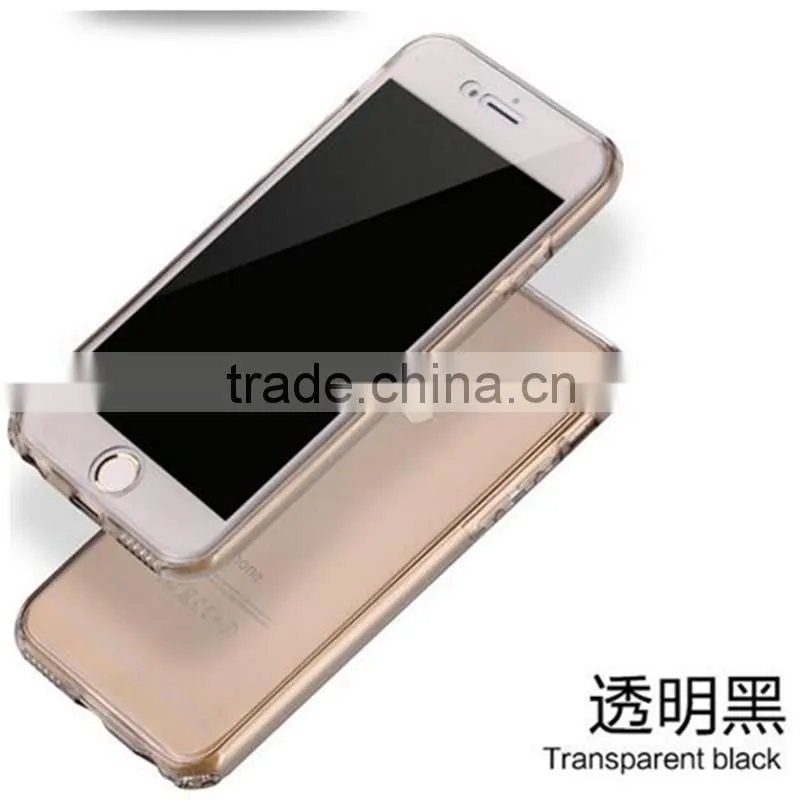 360 degree TPU Full protective cover clear transparent bumper case for Apple iphone 7 7 plus 6 6s plus for Samsung Note 7