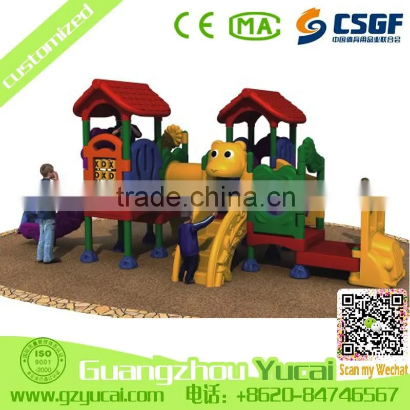 multi function plastic outdoor kids play slides playground equipment