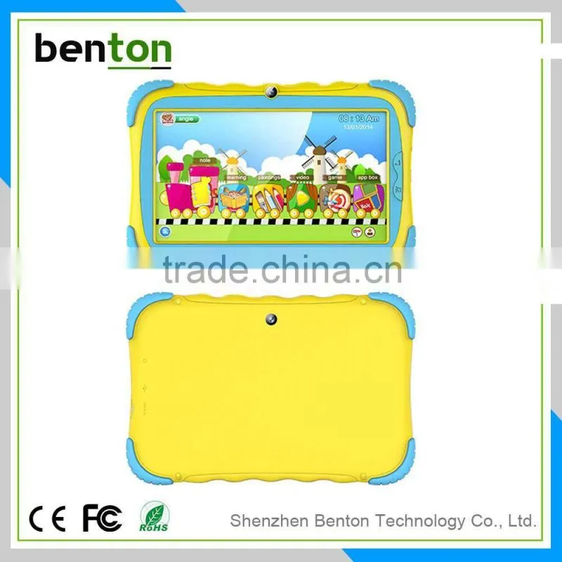 Best Brand 7inch Quad core Dual OS plastic kids protector tablet