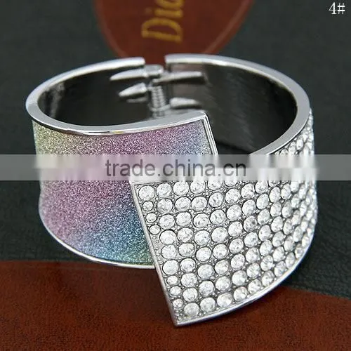 Adjustable wire gold tube bangle bracelet wholesale,artificial american diamond jewellery