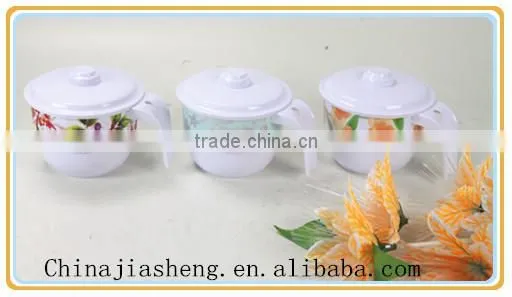 wholesale cheap pp plastic bowl with lid and hand for kids
