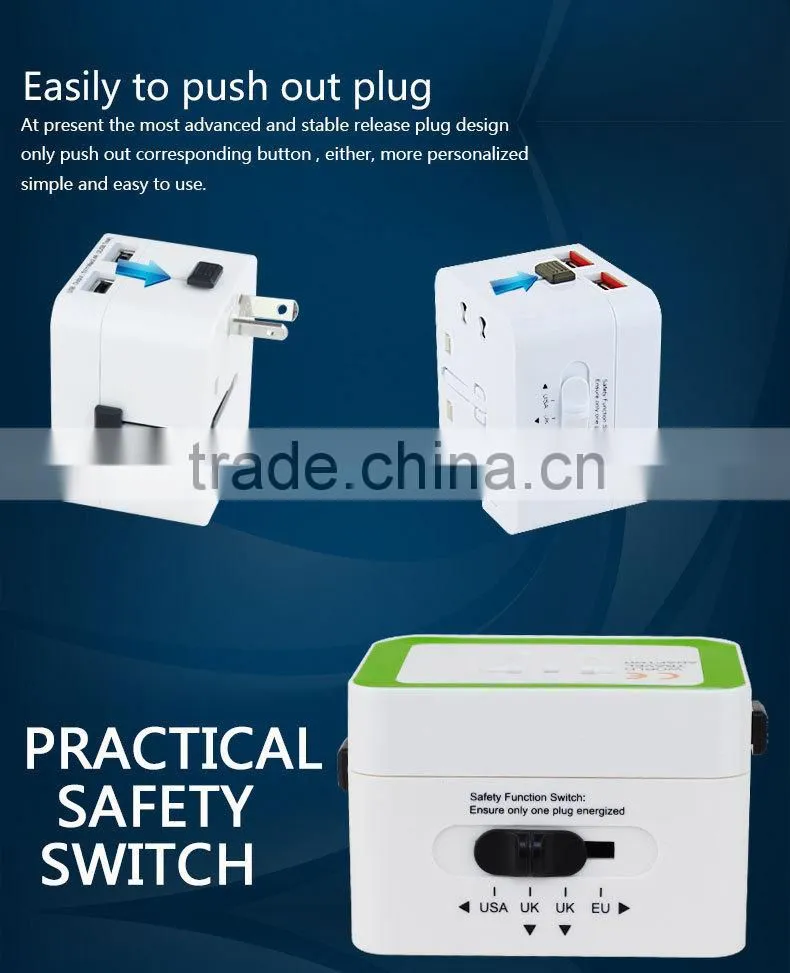 Walmart gold supplier wonplug patent 2015 new arrival dual usb travel wall charger