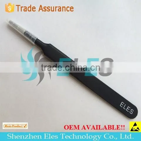 Wholesale black antistatic esd plastic tweezers