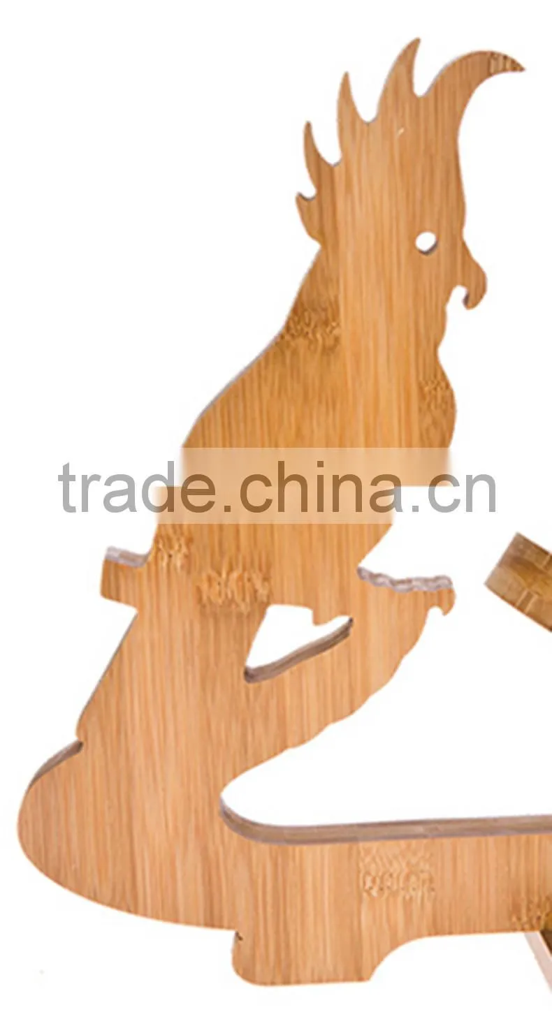 WR021/Folding handmade wooden wine rack wood guitar wine bottle display rack OEM novelty wine rack manufacturer