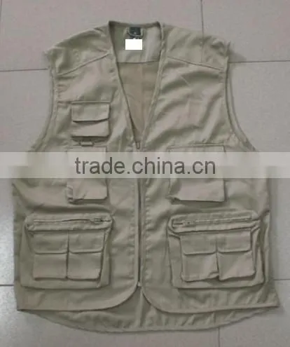 Multi-function Pockets Backpack Flying Reporter Vest