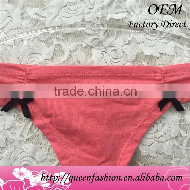 Light pure color Good quality Thong Anti-Static Good quality woman underwear camouflage T-back