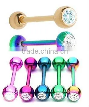 The straight barbell tounge rings tongue piercing jewelry