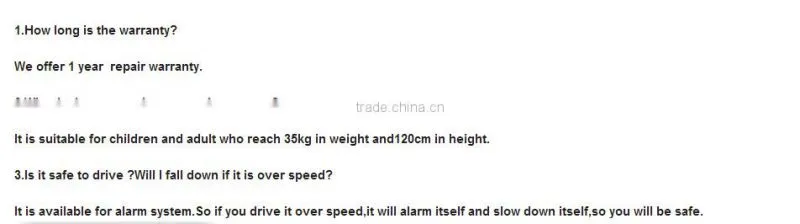 Stable performance 10 inch tire handle self balance scooter with LED light