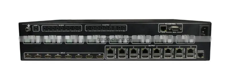 Super quality HDBaseT 8x8 HDMI Matrix over CAT5e/6/7, RS232,TCP/IP Control