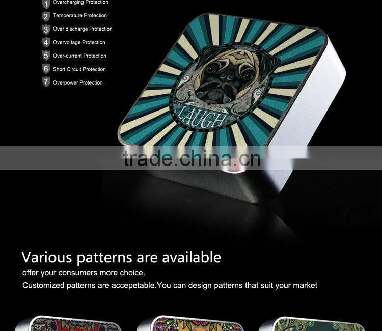 Free Logo! Portable 7800mah dog pattern mobile power bank with color customizable