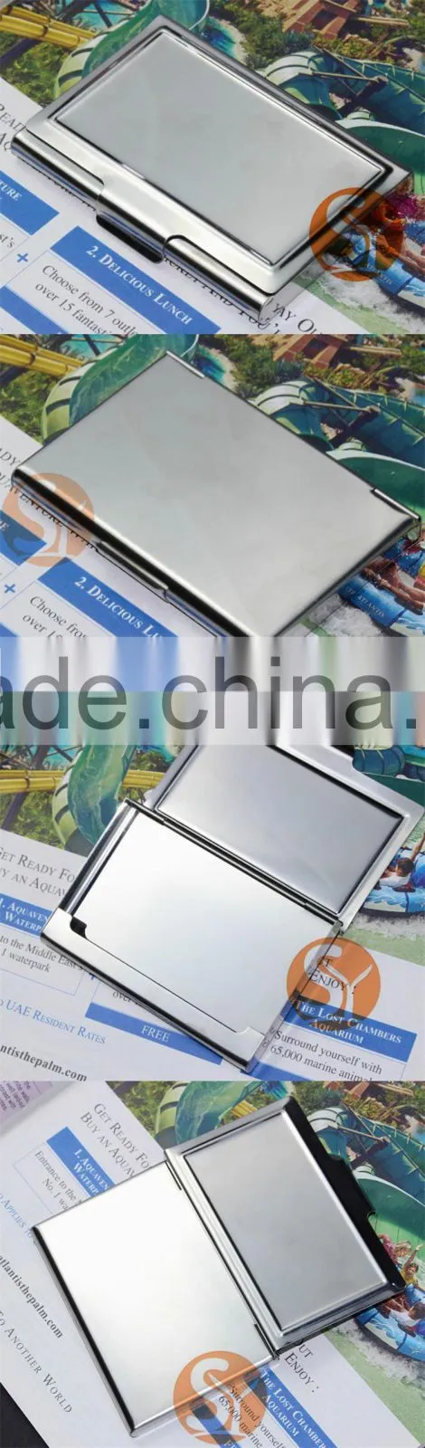 2015 Hot Sale Exquisite Promotional business gift ideas Metal Pocket Portable Business Card Holder /Card case