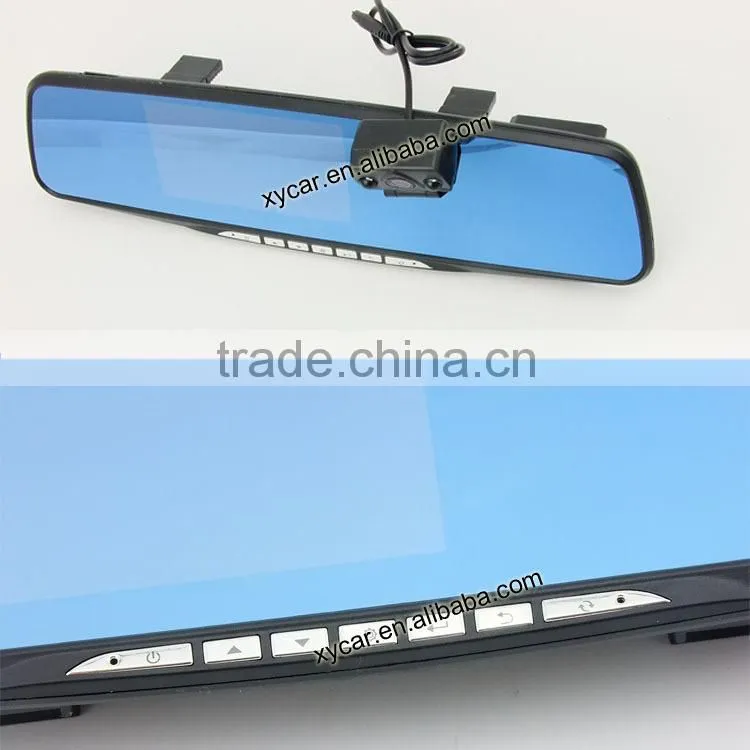 120 degree 4.3 inch HD LCD display cheap 1080p hd car rearview mirror camera dvr XY-801DVR