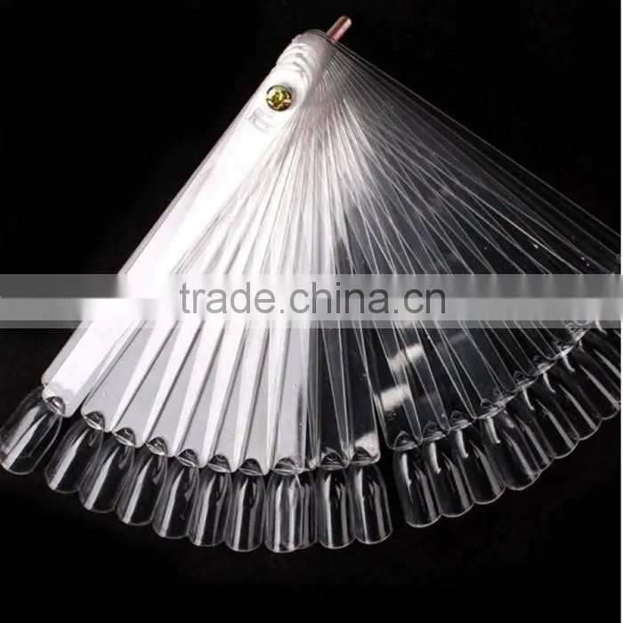 Nail Art Sticks Display Tips Pop Polish Fan False Practice Nail Sticker 50Pcs