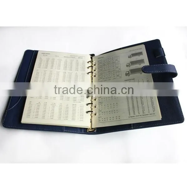 High quality hardcover loose-leaf soft PU notebook