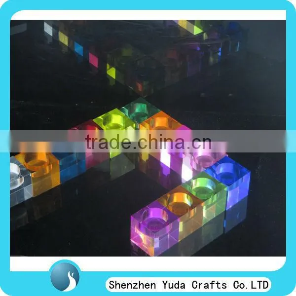 colored acrylic candle holder plexiglass block stand for candle