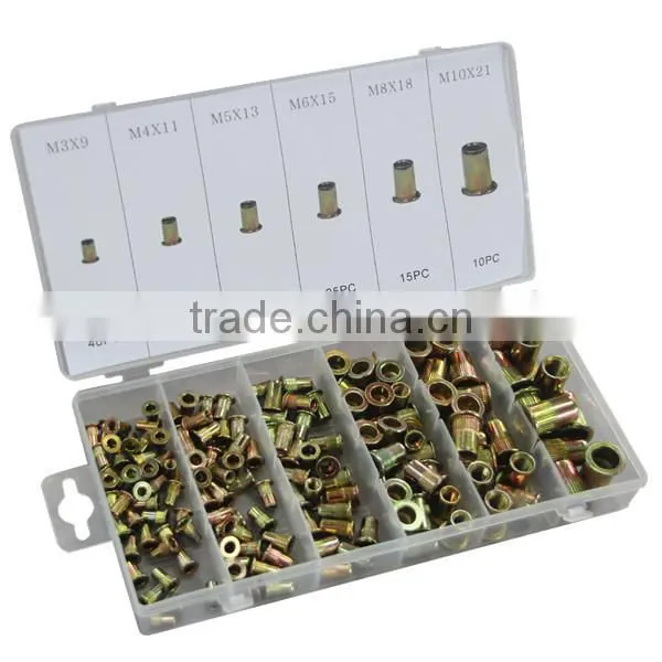 TC BV Certification 300pc Hardware Steel & Aluminum Rivet Nut Kit