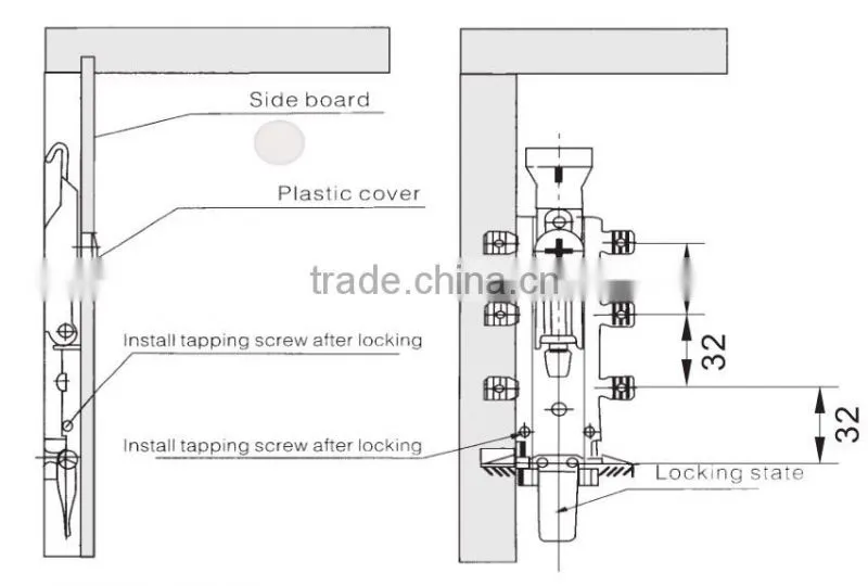 Concealed Wall Hanging Cabinet Hanger Bracket