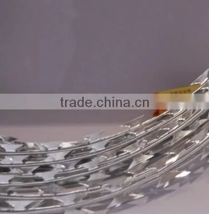 electro galvanized/stainless steel Concertina Razor Wire available