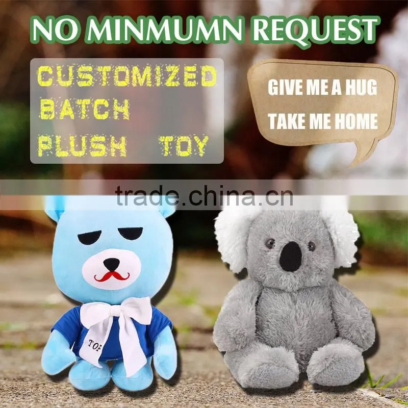 2016 New Design Graduation Grey Koala Bear Plush Toy For Australia School With CN71/ICTI Certificate