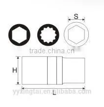 1/2" DR DEEP SOCKET CR-V