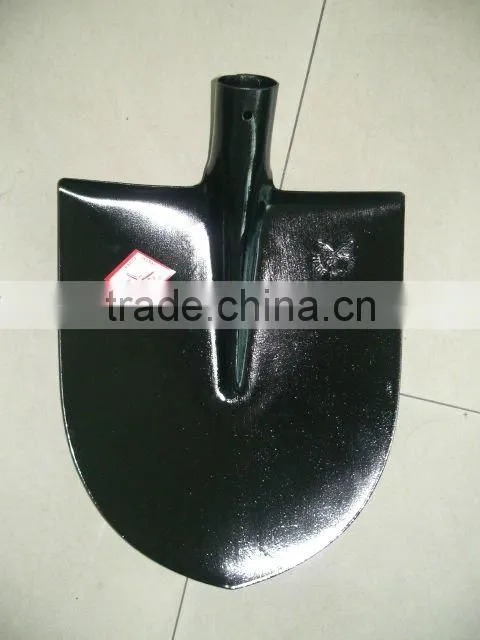golden painted shovel with hardwood handle