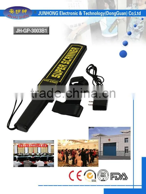 airport security hand held metal detector, body security super scanner