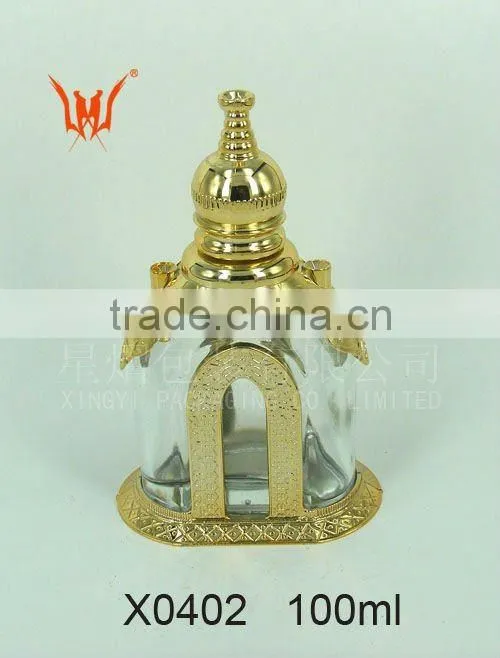 100ML Golden Arabic Glass Bottles