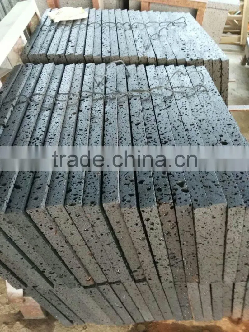 China dark basalt tile natural cheap lava stone