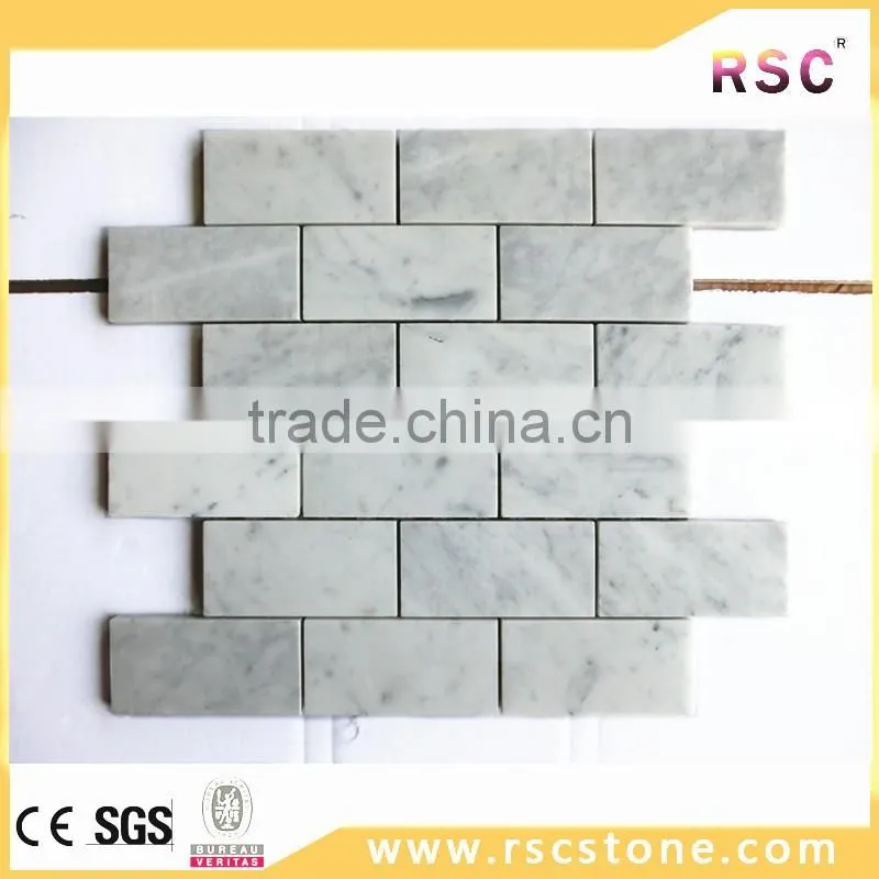 Building materials subway carrara white marble mosaic