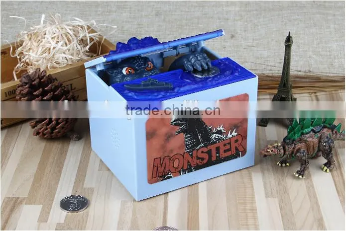 New Arrival Dinosaur Shape Saving Pot With Seven Music To Optional, Stealing Godzilla Saving Money Box For Decoration