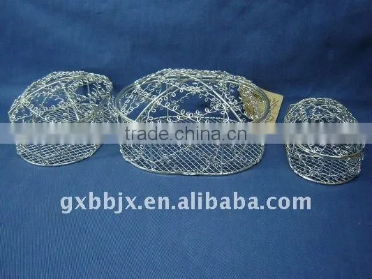 Rectangle/Square/Egg shaped silver wire gift box