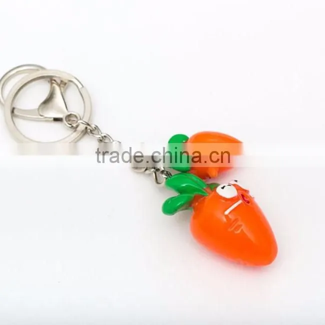 Keychain for children / carrot funny keychiain
