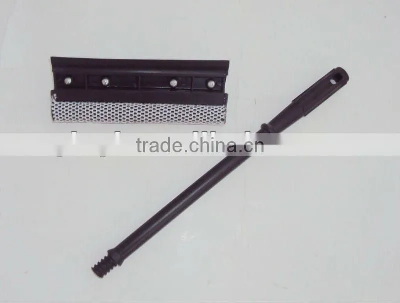 Car window clean squeegee with wooden handle