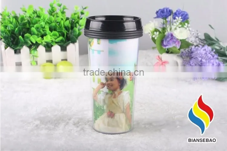 BPA free wholesale cheap diy tumbler with paper insert