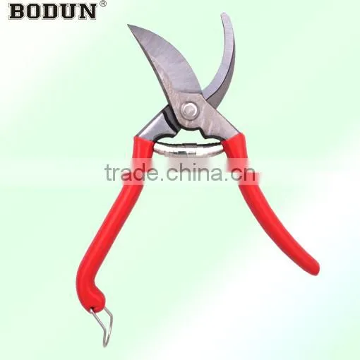 B4039 Good sales red rubble handle pruner cut-and-hold pruning shear pruning tool