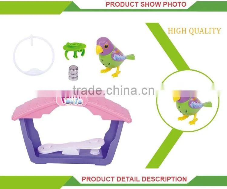 New Item plastic cartoon voice control singing bird toy